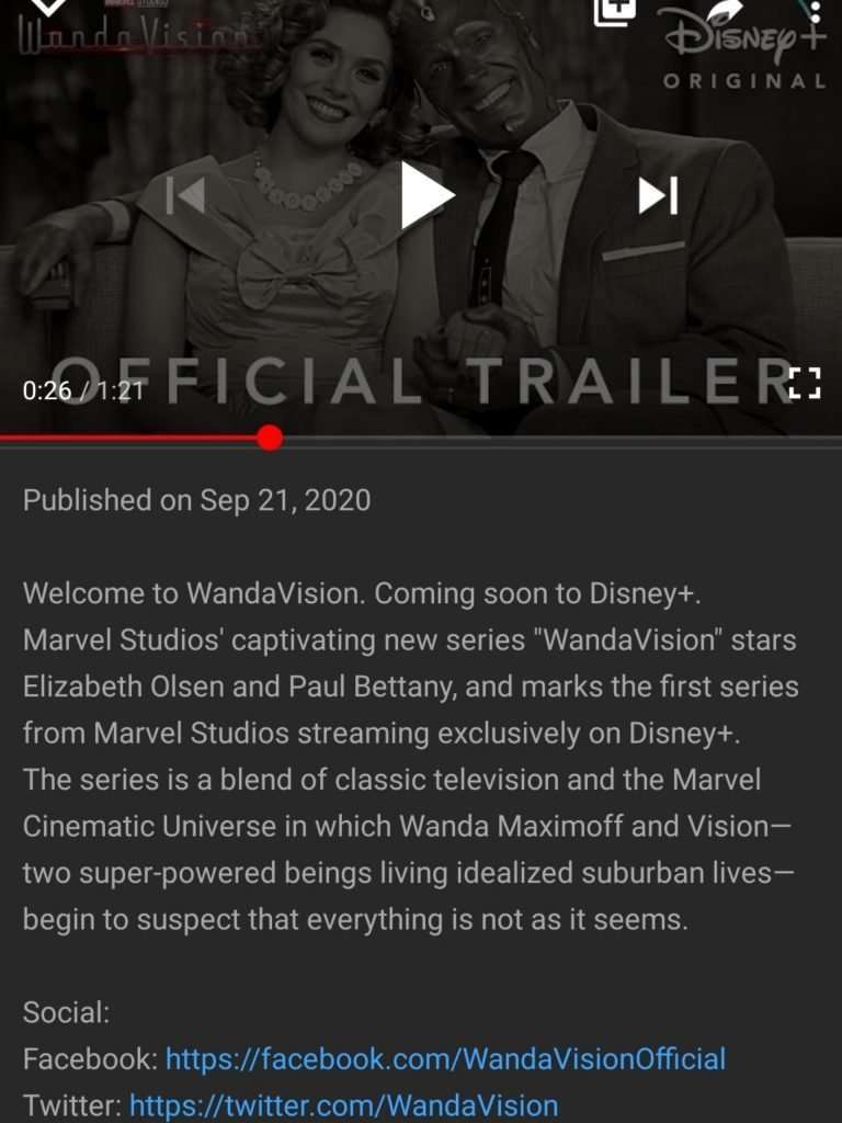 Wanda Vision Youtube Description