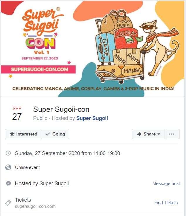 Super Sugoii-con facebook event page