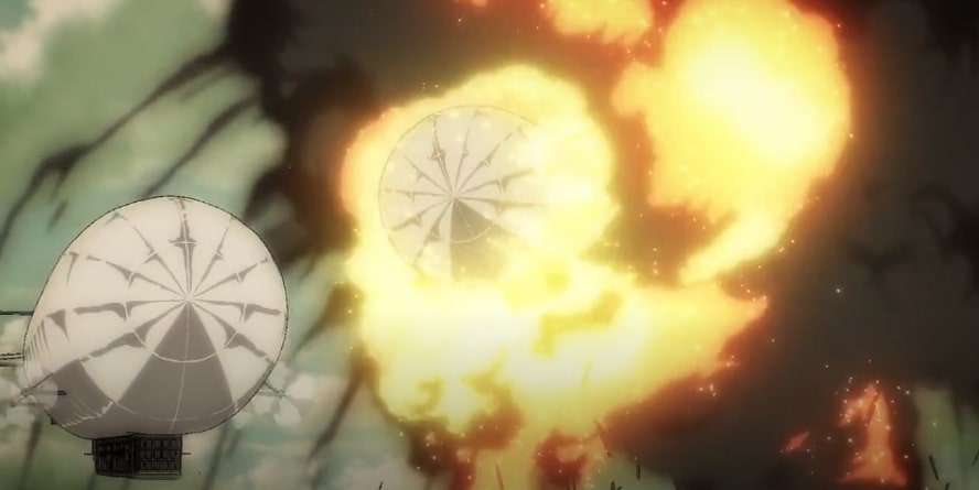 Attack On Titan Season 4 Episode 18: The beast Titan destroys airships