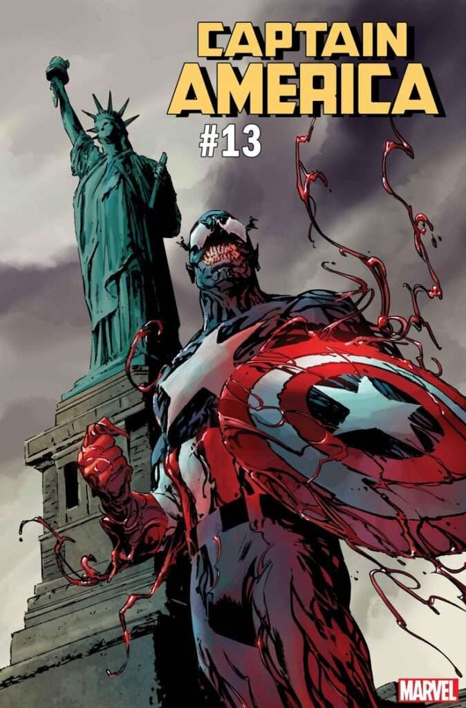 Captain America as Carnage Comic Cover