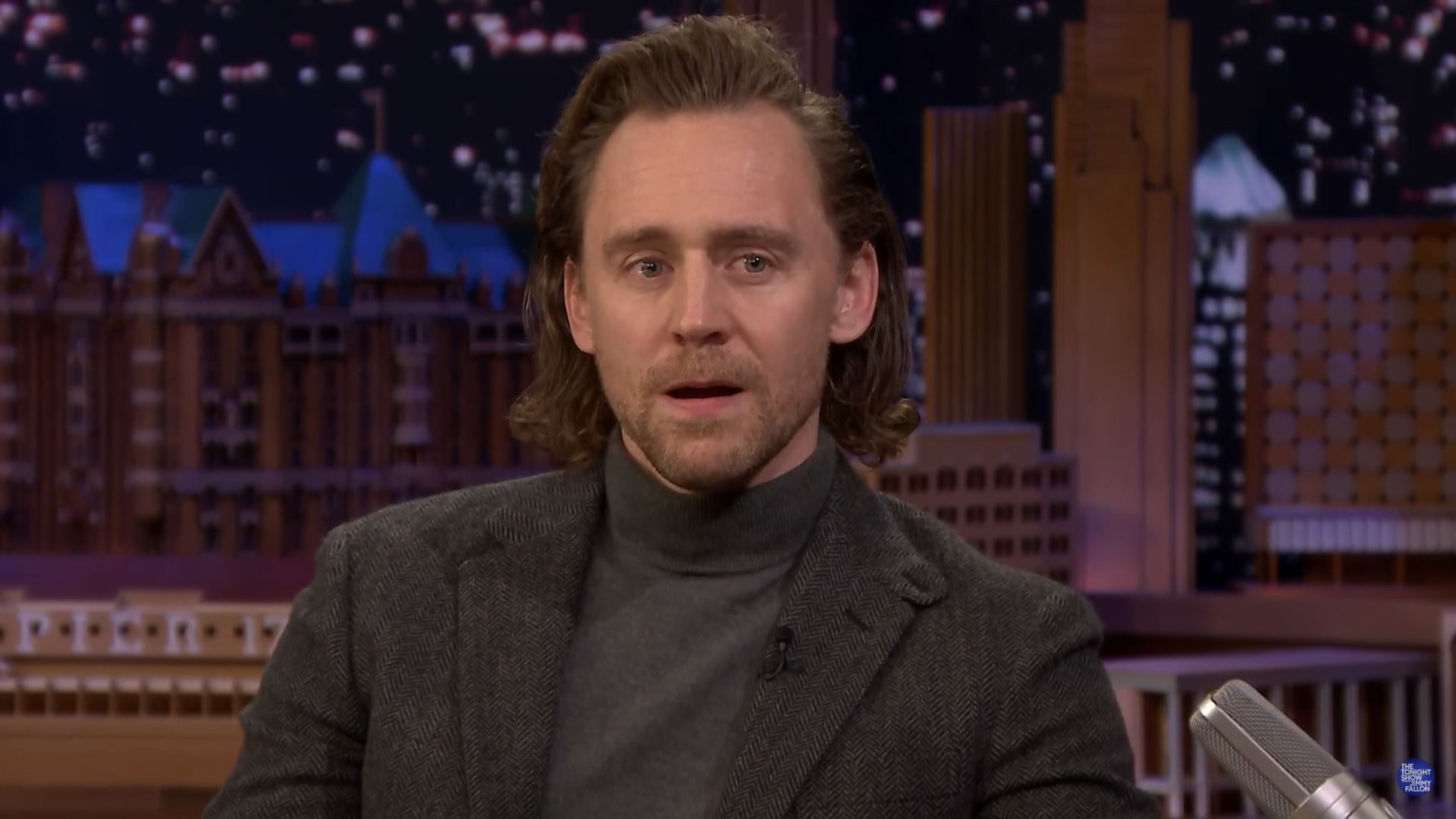 A picture of Actor Tom Hiddleston Reacts to Unreleased Footage of Him Auditioning as Thor