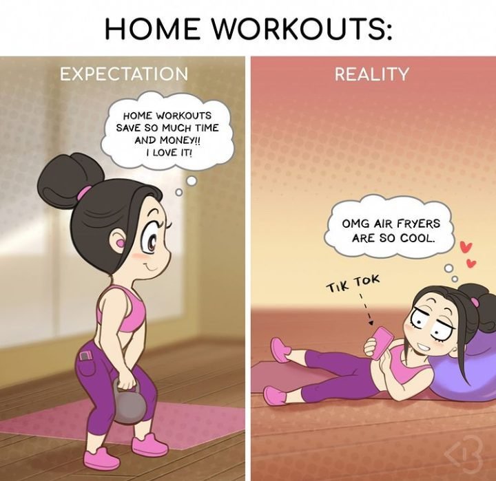 expectation v/s reality during quarantine
