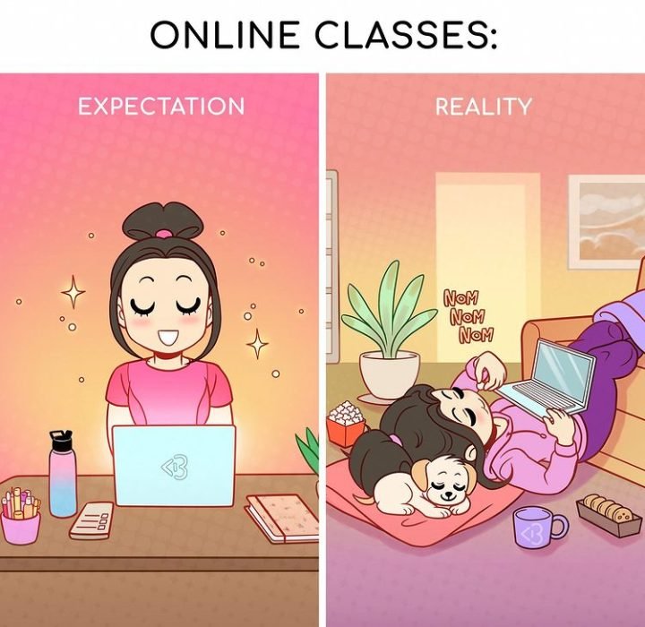 expectation v/s reality during quarantine