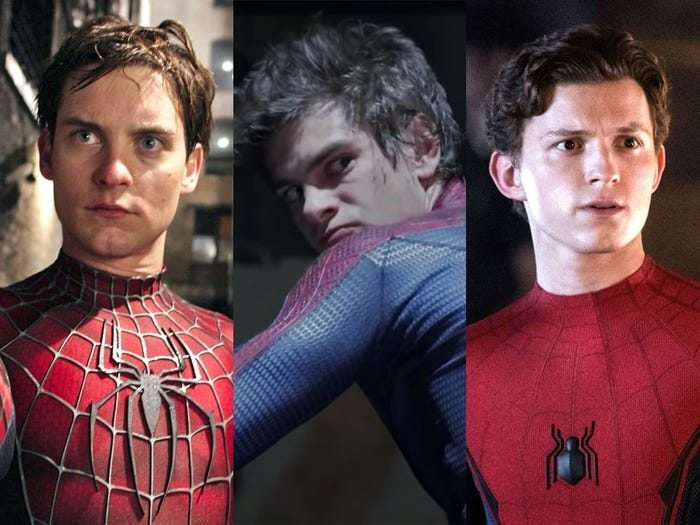 Maguire, Garfield and Holland's Spider-Man
