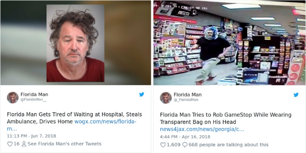 15 Times Florida Man Did Something So Bizarre That We Had To Read The Headings Again