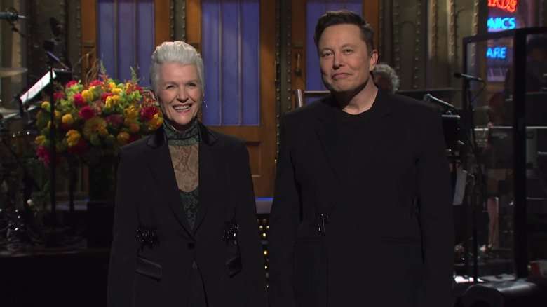 Elon Musk and His Mother On SNL