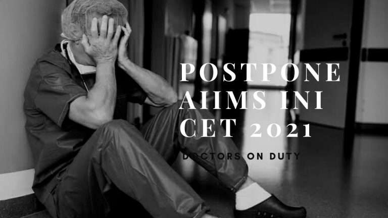“Postpone AIIMS INI CET”, Doctors Protest