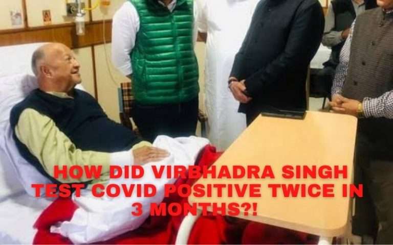 Former HP CM Virbhadra Singh Tests COVID Positive Twice In 3 Months