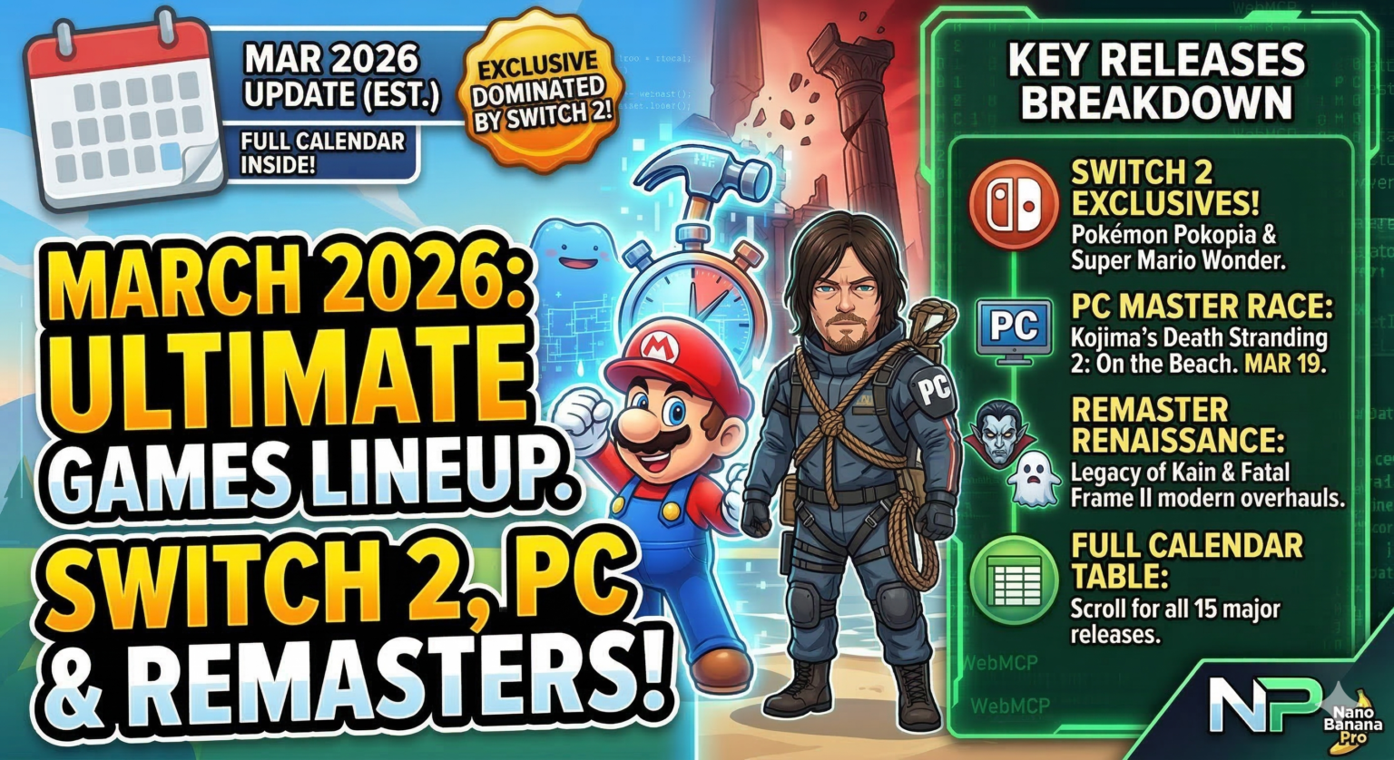 March 2026 Video Game Release Calendar: Every Major Launch & Platform